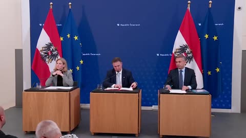 Pressefoyer nach dem Ministerrat
