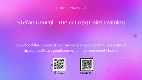 [GET] Stefan Georgi – The AI Copy Chief Training