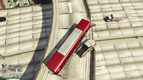 GTA 5 GLITCH – NPCS DRIVE OFF OVERPASS & EXPLODE! CAR GO BOOM CRASH TEST CAR GUN MODE