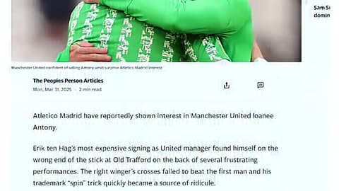 Anthony moved from Manchester United