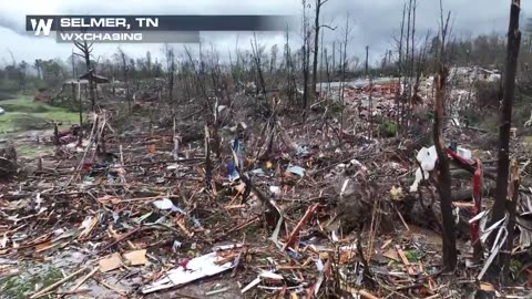 The tornado that formed in Selmer, Tennessee, USA