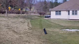 First Greens cut of the year at Backyard Golf Course