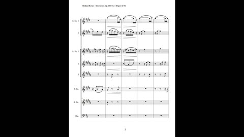 Johannes Brahms – Intermezzo, Op. 76, No. 7 (Saxophone Septet + Contrabassoon)