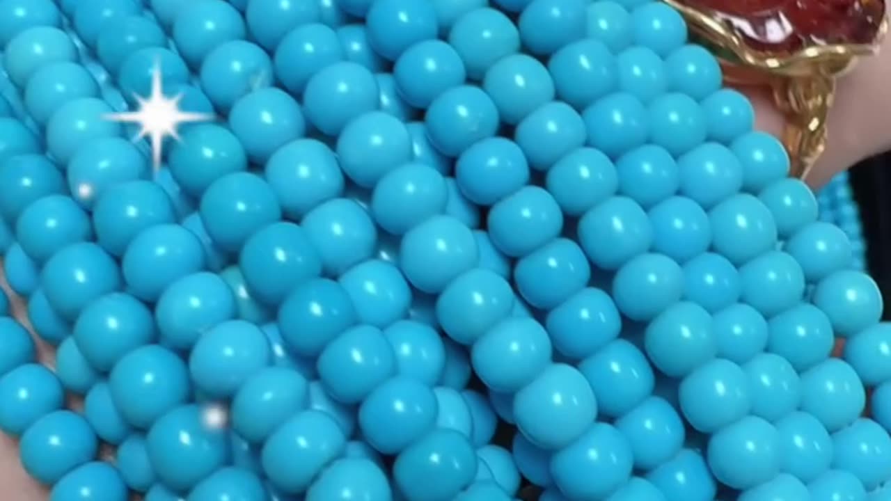250516-6 Sleeping Beauty Turquoise Bead String: The Pinnacle of High - end Style