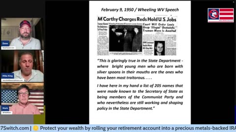 News Treason - Real History With Mike King Joe McCarthy - The Original Q Storm 7-2-25