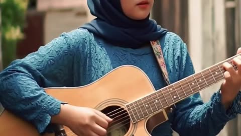 Gentle Acoustic Guitar 🎶 | #shorts #muslimah #relaxingmusic