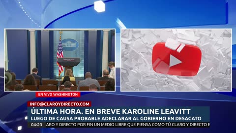 EN VIVO Y EN ESPAÑOL, Conferencia de prensa DE URGENCIA en Casa Blanca, Karoline Leavitt .