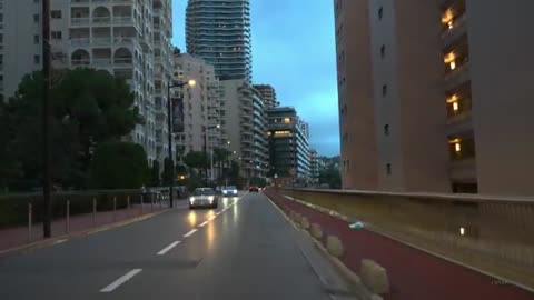 Monaco 4K - French Riviera - Sunset Drive [HDR Version]