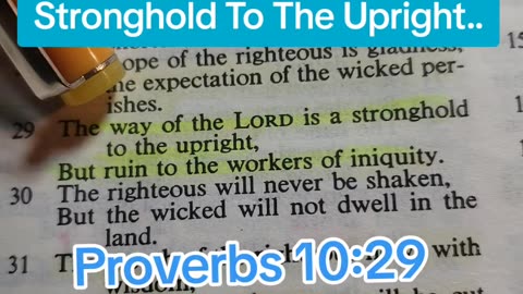 The Way Of The LORD is a Stronghold To The Upright..