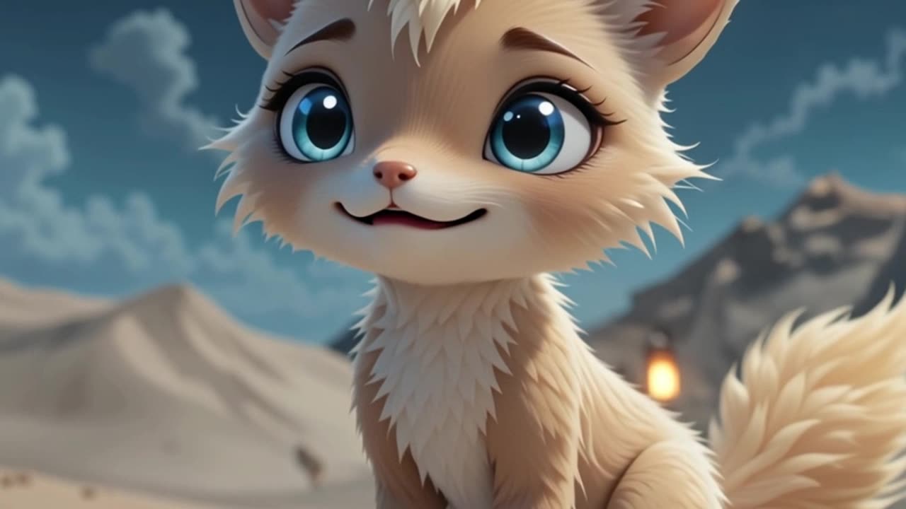 Lumin space cat sings a fairy tale for a child