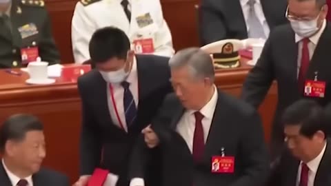 Former Chinese President Hu Jintao removed from Communist Party congress USA TODAY #Shorts