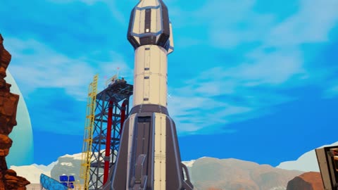 Planet Crafters - Launching Rockets makes it rain asteroids.
