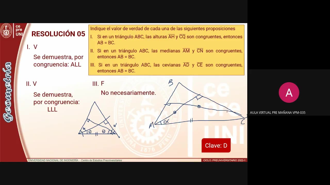CEPRE UNI 2022 - 1 | Semana 02 | Geometría S2