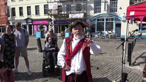 Plymouth Pirate Weekend 17th May 2015. Chudleigh Shanty Men and 1. Rattle the Box Theatre