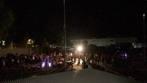 Massive Crowd Singing Amazing Grace in Honor of Charlie Kirk Outside TPUSA HQ