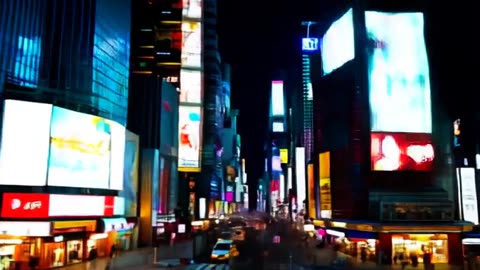 Error in the City full of tv screen like tokyo