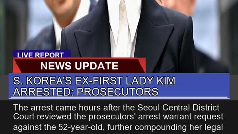 S Koreas Exfirst Lady Kim Arrested Prosecutors
