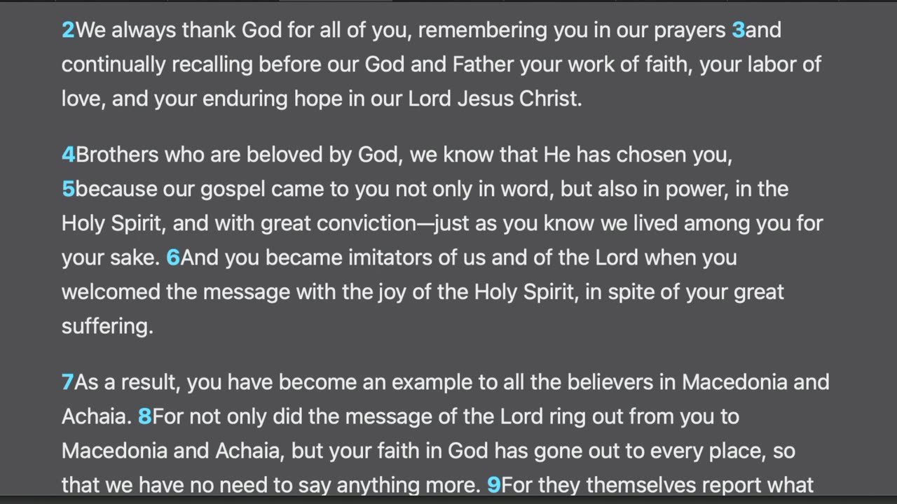 1 Thessalonians 1