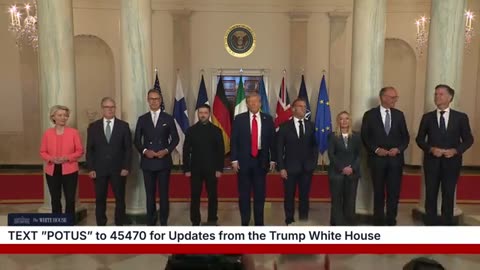 President Trump Participates in a Family Photo with European Leaders