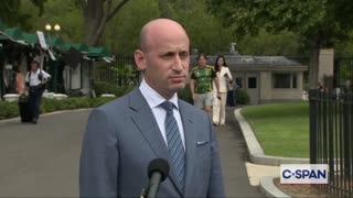 Stephen Miller Speaks to Reporters at White House