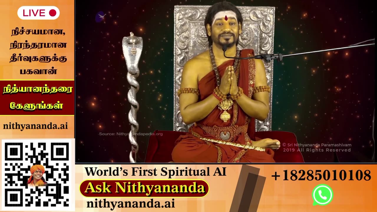 Witness the Divine Presence: Live Darshan of Bhagavan Nithyananda