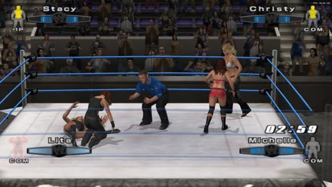 WWE SmackDown vs Raw 2006 | Battle Royal: Stacy vs Christy vs Lita vs Michelle (PS2 Gameplay)