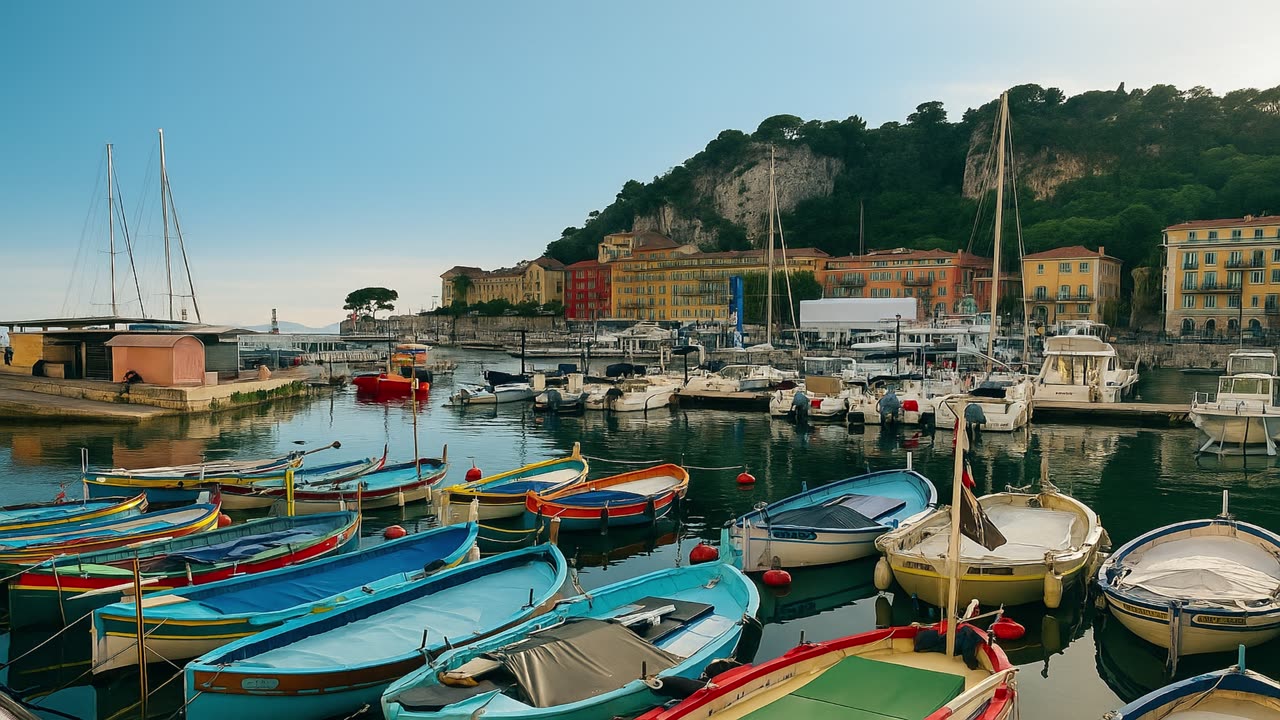 ⛵ Stunning Mediterranean Harbor in 2K | Relaxing & Colorful Natural Background