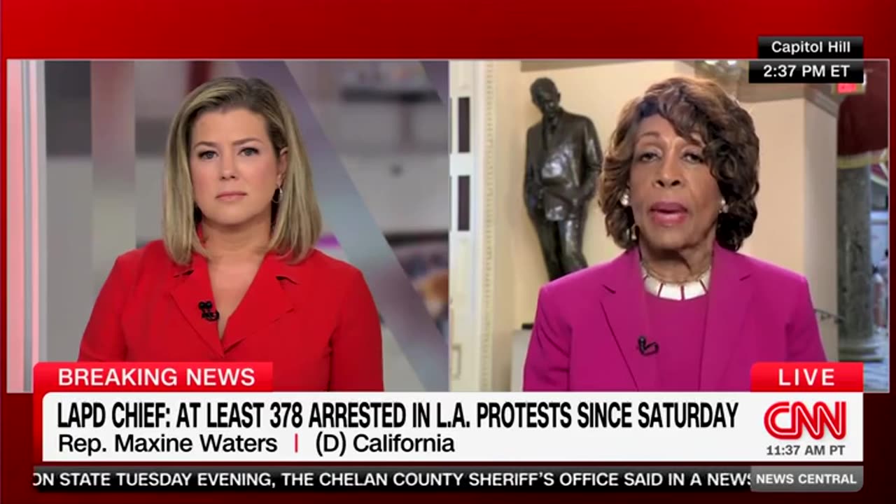 Maxine Waters Blames Trump For LA Violence She Previously Claimed Wasn't Happening