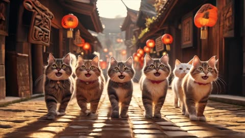 The Kitty Cat Parade 🐱🎶 | Fun Kids Song with Marching Cats & Cute Meows!