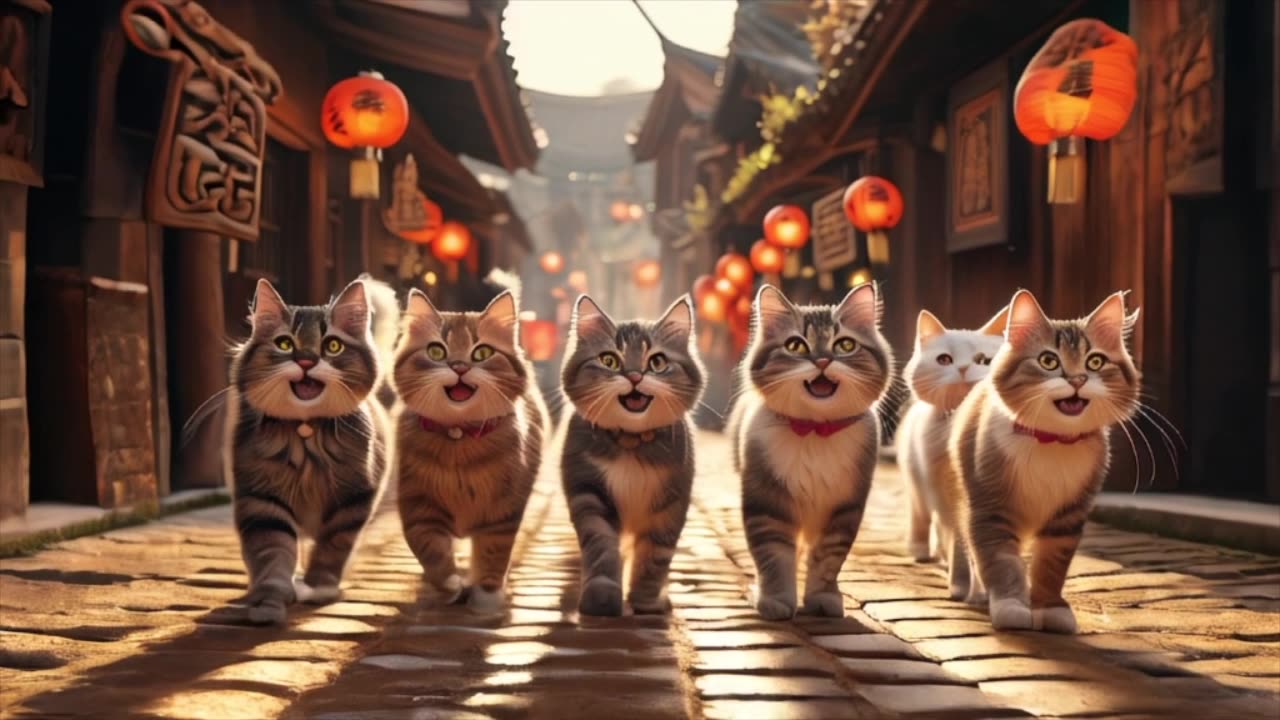 The Kitty Cat Parade 🐱🎶 | Fun Kids Song with Marching Cats & Cute Meows!