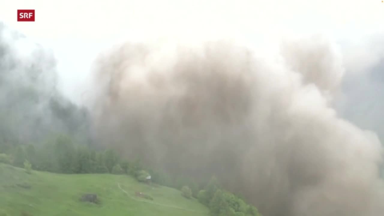Swiss village completely wiped out after devastating landslide