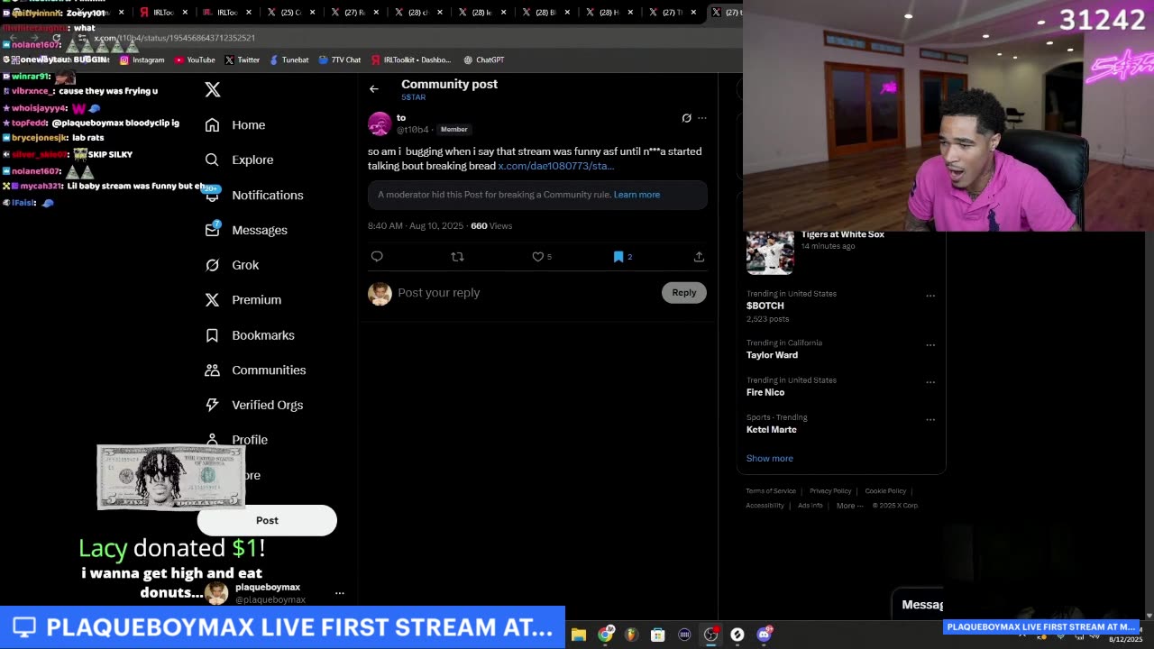 PLAQUEBOYMAX LIVE FIRST STREAM AT MY NEW CRIB