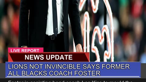 Lions Not Invincible Says Former All Blacks Coach