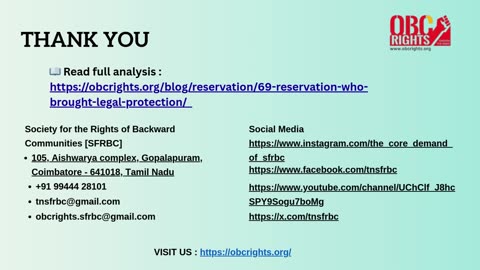 69% Reservation – who brought legal protection.