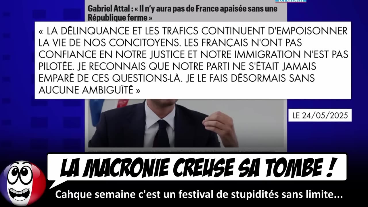 Marlène Schiappa vient CHOUINER, Gabriel Attal AVOUE TOUT, députés VOLEURS...La macronie en folie !