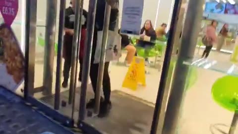 He takes his food, doesn't pay, hits a waitress, and leaves unperturbed.