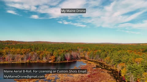 Maine B-Roll (No Sound): Fall Foliage at Lily Pond in New Gloucester, Maine Video 30