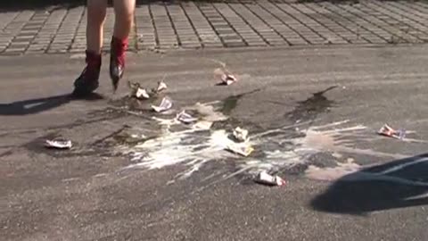 Run Over with Roller-Blades