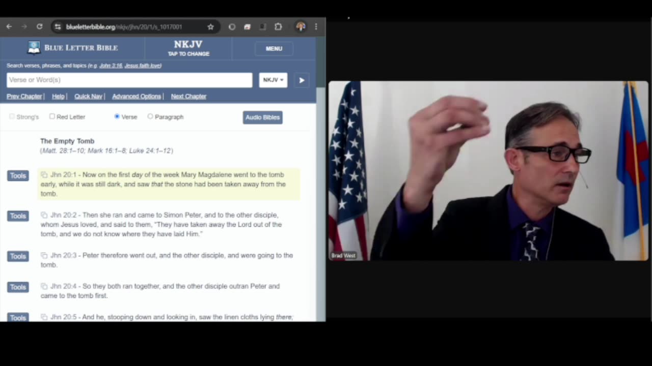 Resurrection Day, John 20, Pastor Brad West, 20 April 2025