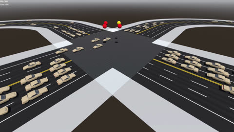 Multi Car Intersection Test