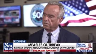 RFK Jr. talks about religious objections to fetus DNA fragments in the MMR vaccine.