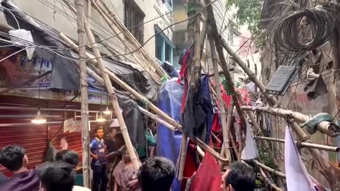 Residents rush outside as magnitude 5.7 quake strikes Bangladesh