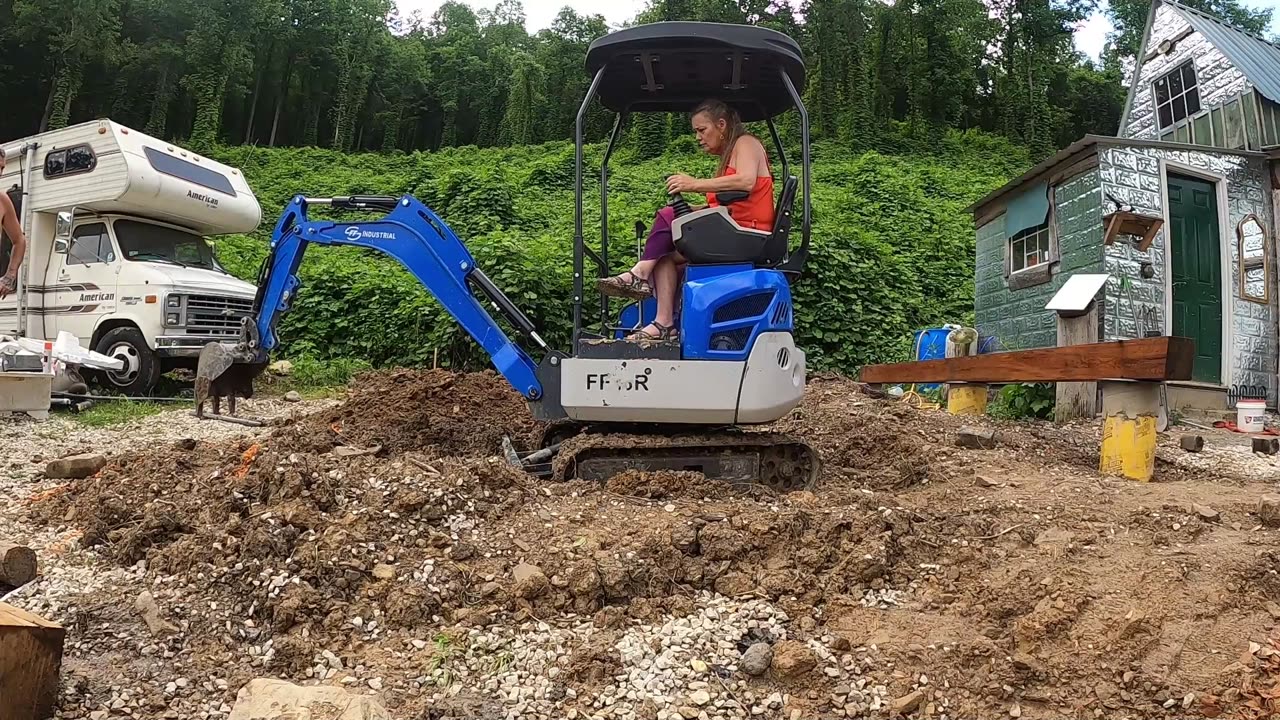 Flock it Farm: First beam up for the cabin and more digging