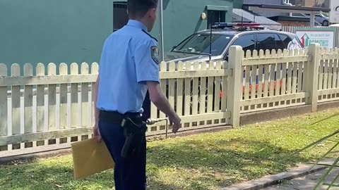 Police retard corey hunter liarwith a badge and a gun