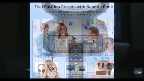 Zoom Certified, NexiGo N990 (Gen 2) 4K PTZ Webcam, Video Conference Camera Syste