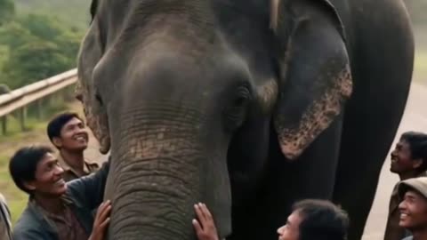 The monkey and the elephant teamed up to save the entire bus of passengers!