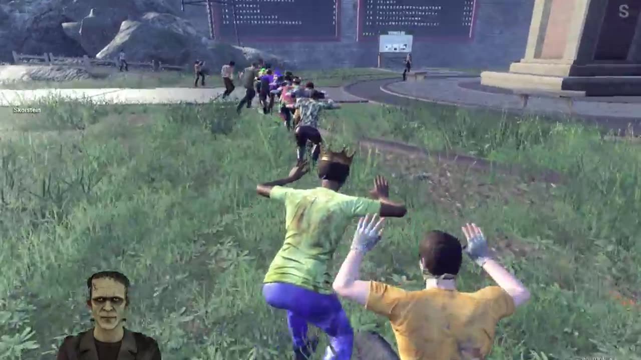 ppl train in H1 lobby