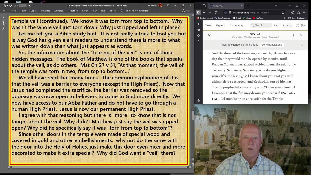 Paul Elson, session 3: Bible mystery's & weird things occurring after Jesus crucifixion.