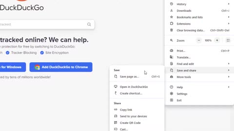 How to create DuckDuckGo Shortcut