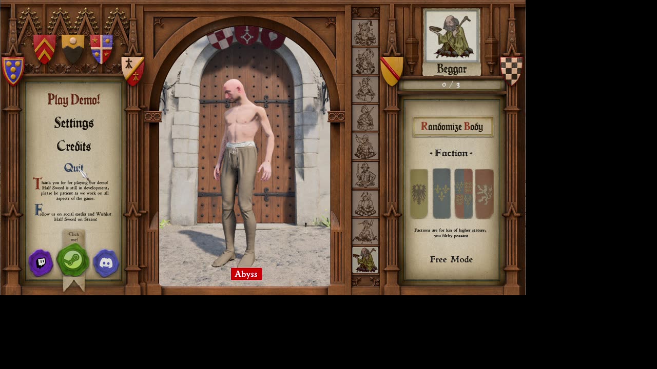 Half Sword - gameplay Unreal Hack n slash Disturbing Medieval Simulator Rougelike Ragdoll